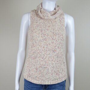 ETCETERA Confetti Knit Sleeveless Sweater SIZE Small Loose Turtleneck